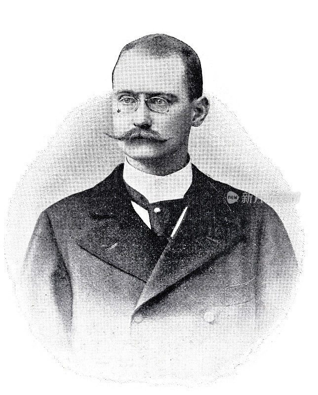 Dr. Franz Hermann Müller, 1866-1898, Doctor in Vienna, Austria, who is considered the last plague victim in Austria with the nurse Albine Pecha